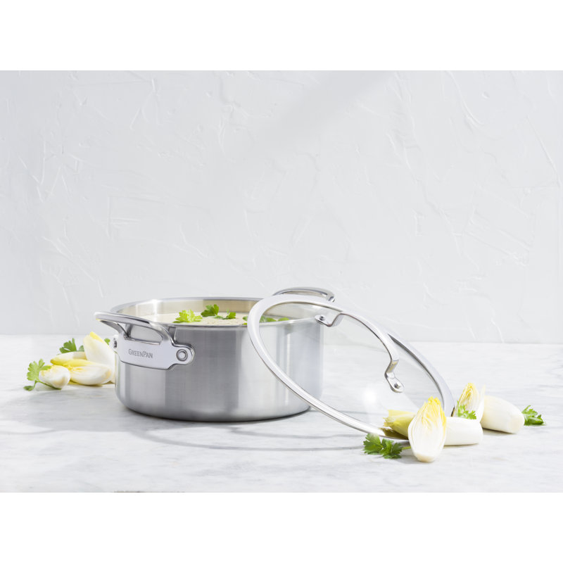 Greenpan Premiere Uncoated 5 Ply Casserole Covered 24cm / 4.91 Litre