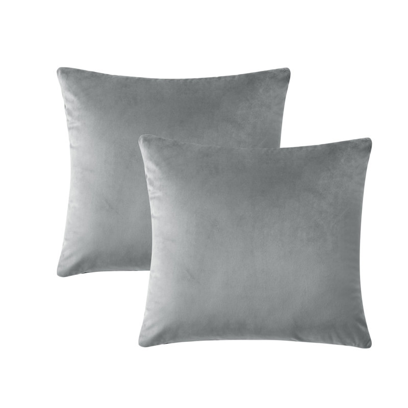 Atkison Velvet Scatter Cushion Cover (Set of 4), Grey