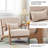 Hertford 26" Wide Mid Century Upholstered Solid Wood Accent Chair with an Extra Pillow-88837588