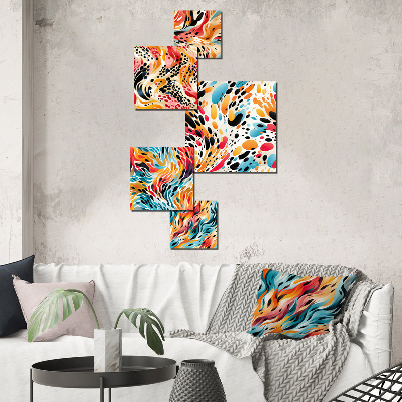 Cortne - Ensemble de 5 décorations murales géométriques