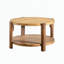 Table basse ronde en bois massif pour le salon