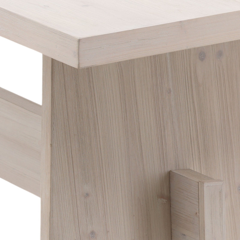 Phelan 95" Wide Reclaimed Pine Wood Dining Table, Whitewash