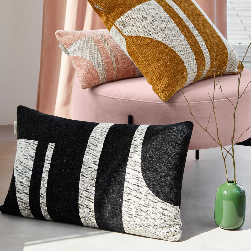 Abstract Rectangular Lumbar Cushion, 45cm H x 70cm W