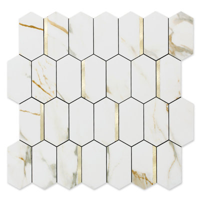12.2'' W x 12.6'' L PVC Peel and Stick Mosaic Tile