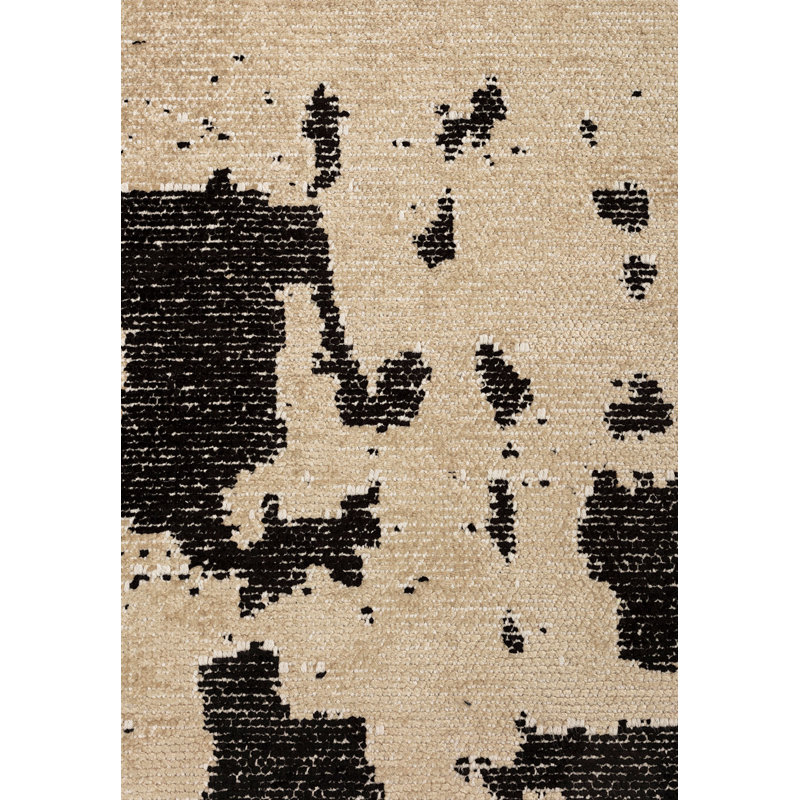 Bertwalda Abstract Hand Loom Indoor / Outdoor Area Rug, Rectangle 5'3" x 7'7"