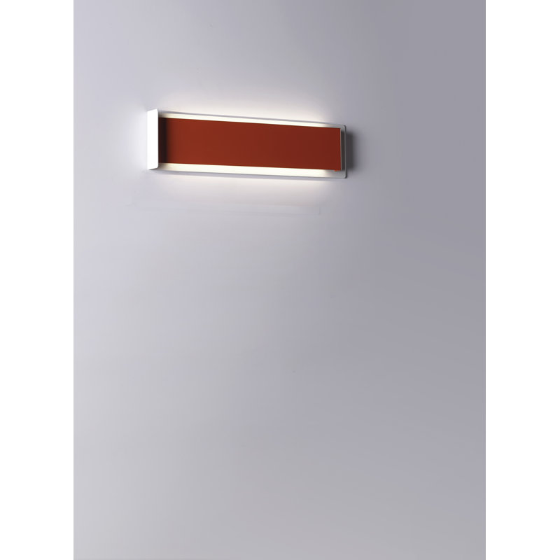Abbraccio LED Flush Mounted Sconce, Grey, 9cm H x 34cm W x 4cm D