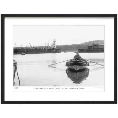 Scarborough, Boat Entering the Harbour C1955 1 Piece Single Picture Frame Wall Art
