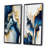 " Abstract Geode Gold And Blue Marble " - Glam wall art set - 2 Pieces on Canvas-1780387625-1780387626