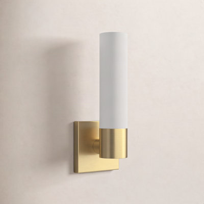 Fulton Single Light Glass Dimmable Armed Sconce