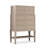Light-grey Solid Wood Accent Cabinet