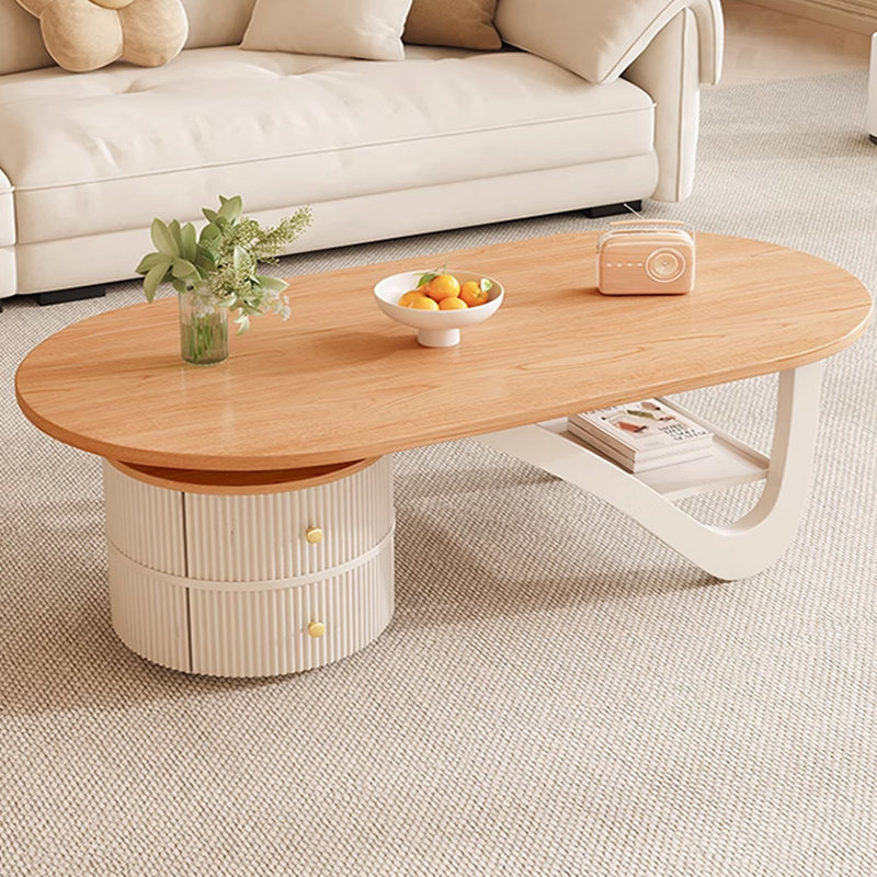 Table basse Luxury, Crème, crème, H 15,74 po x l 55,11 po x P 25,98 po