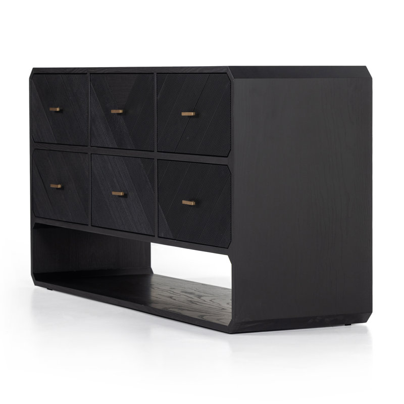 Caspian 6 - Drawer Dresser, Black