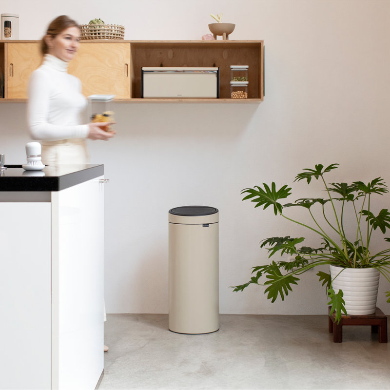 Brabantia 30 Litre Touch Bin, Soft Beige