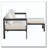 Outdoor L-Shaped Sofa with Iron Frame-168097723