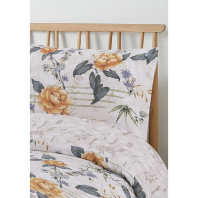 Simcox Cotton Blend Floral Duvet Cover Set with Pillowcases Included