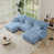Chenille bleu sélectionné