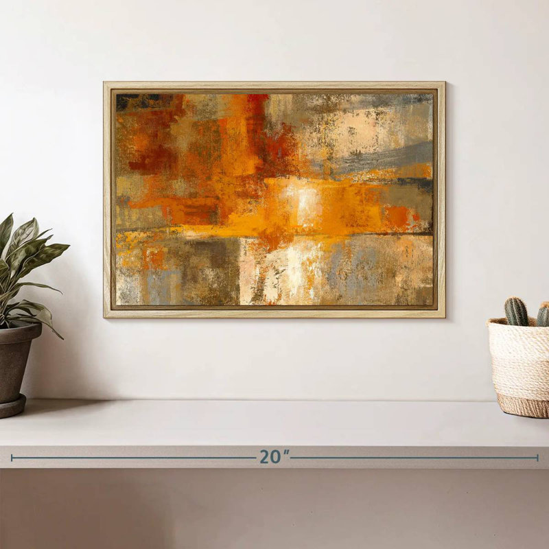 Argent et ambre, Cadre flottant en bois naturel, 13 po x 9 po