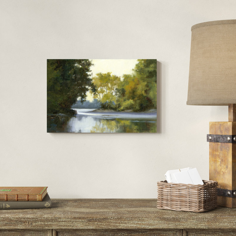" River Reflections " Painting Print, 12" H x 18" W x 1.25" D