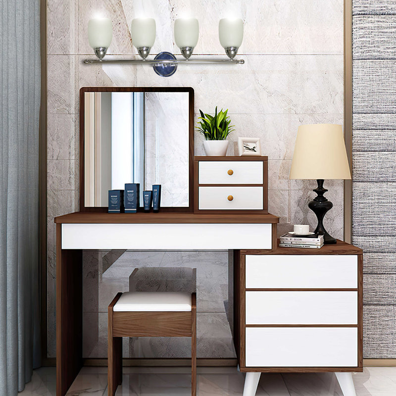 Éclairage pour meuble-lavabo à 4 lumières chromés à intensité variable batholomew