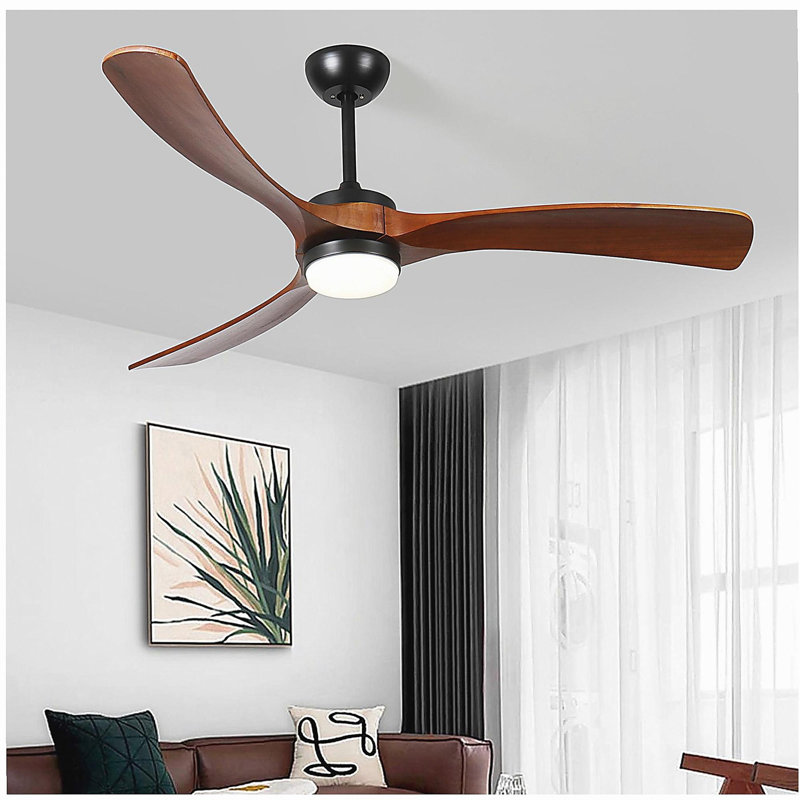 52-inch 3-piece solid wood blade pendant light, 52.16" Wide