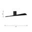  Ventilateur de plafond d'intérieur Plank Smart 52 Hugger avec pales noir minuit et télécommande portable-190812479-190812478
