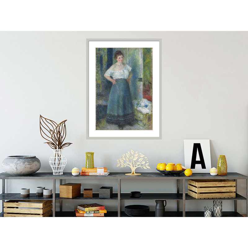 The LaundressPierre-Auguste Renoir - Impression giclée sur cadre, 41,5 po H x 30,96 po po