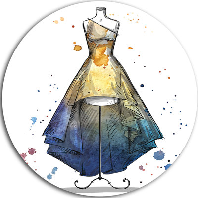 «Mannequin with Long Dress», impression sur métal