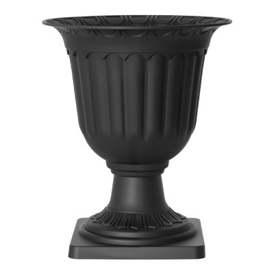 Jardinière en plastique 15,75 po x 18,9 po, pots de fleurs classiques noirs pour les mariages, les événements, la maison, le jardin, le balcon, le patio et le porche, convient pour une utilisation intérieure et extérieure