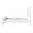 Classic Grooved Panel Queen Size Bed Frame, No Box Spring Required, White-Toned Solid Wood Composite Construction