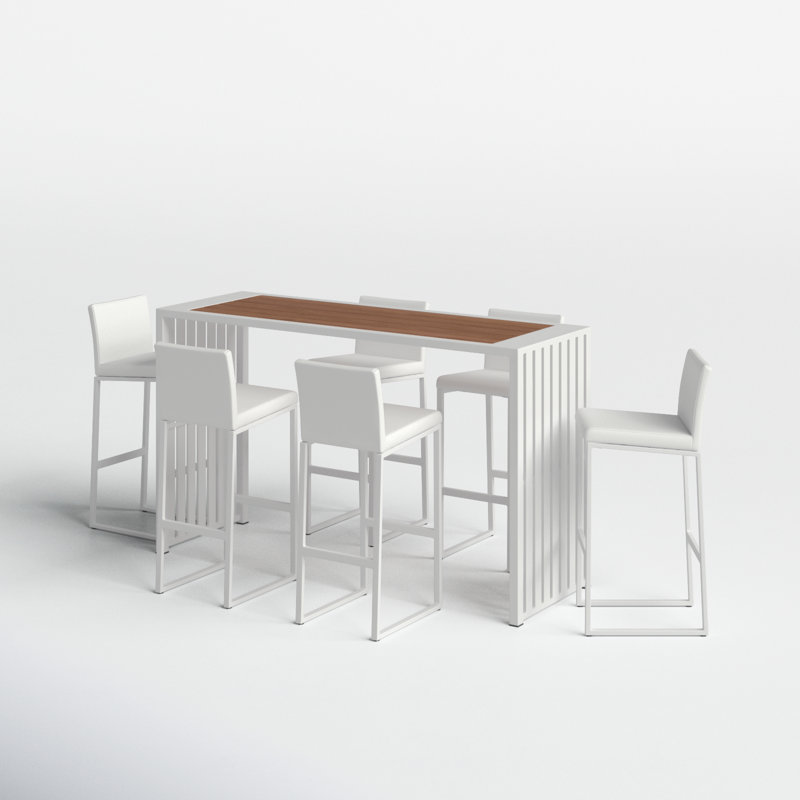 Jarrod 71'' Rectangular 6 - Person Outdoor Dining Set