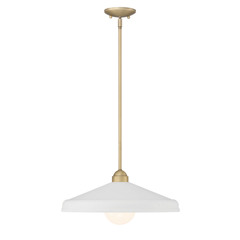 Luminaire suspendu dôme l 18 po Delilah, Blanc