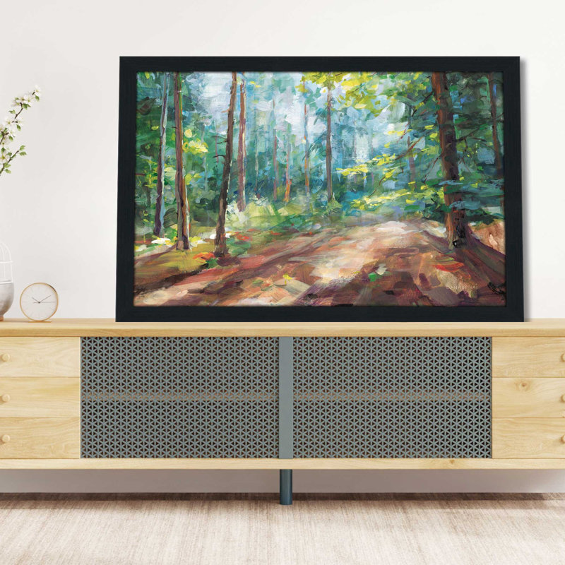 Woodland Reverie - Peinture, L 27,5 po x H 21,5 po, Cadre noir