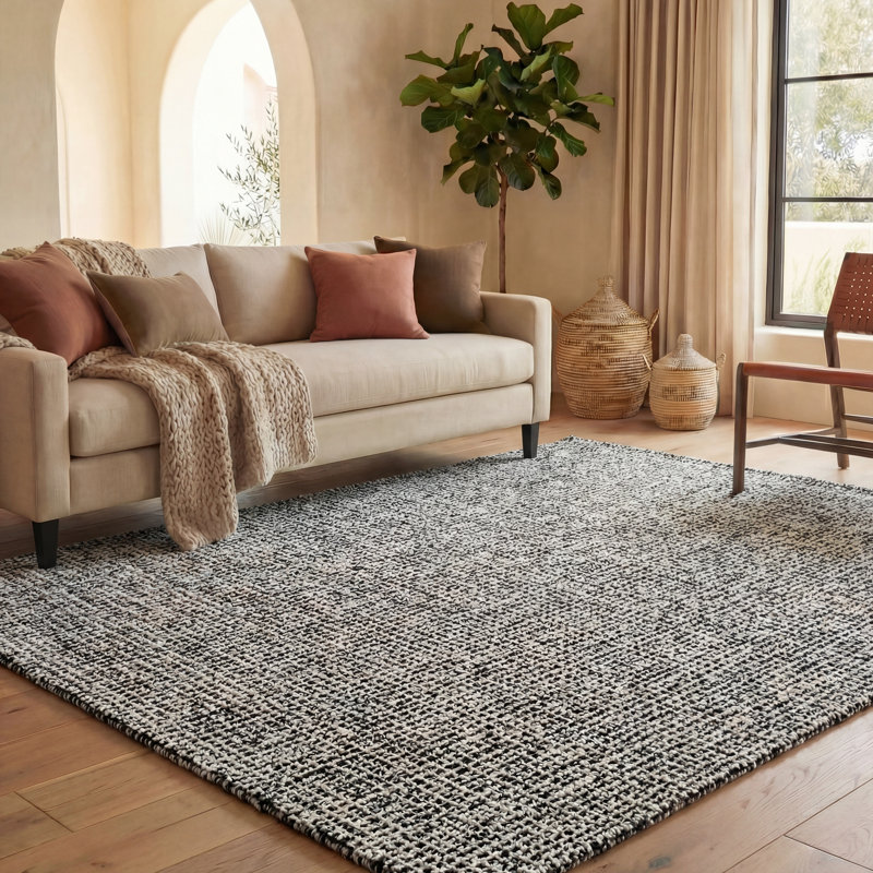 Tapis en laine touffeté à la main Jotyi, Tapis de couloir 2 pi 3 po x 12 pi