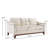 Modern Classic Upholstered Sofa With Nailhead Trim And Wooden Legs-536494912