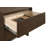 2-drawer Nightstand Bedside Table Warm Brown