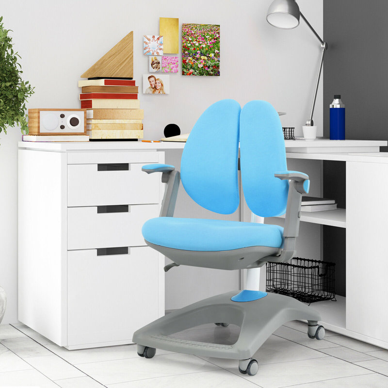 Chaise de bureau à hauteur ajustable pour enfants, Bleu