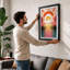Sunrise Over Water Art Deco - Framed Print-1845695133-1845695135