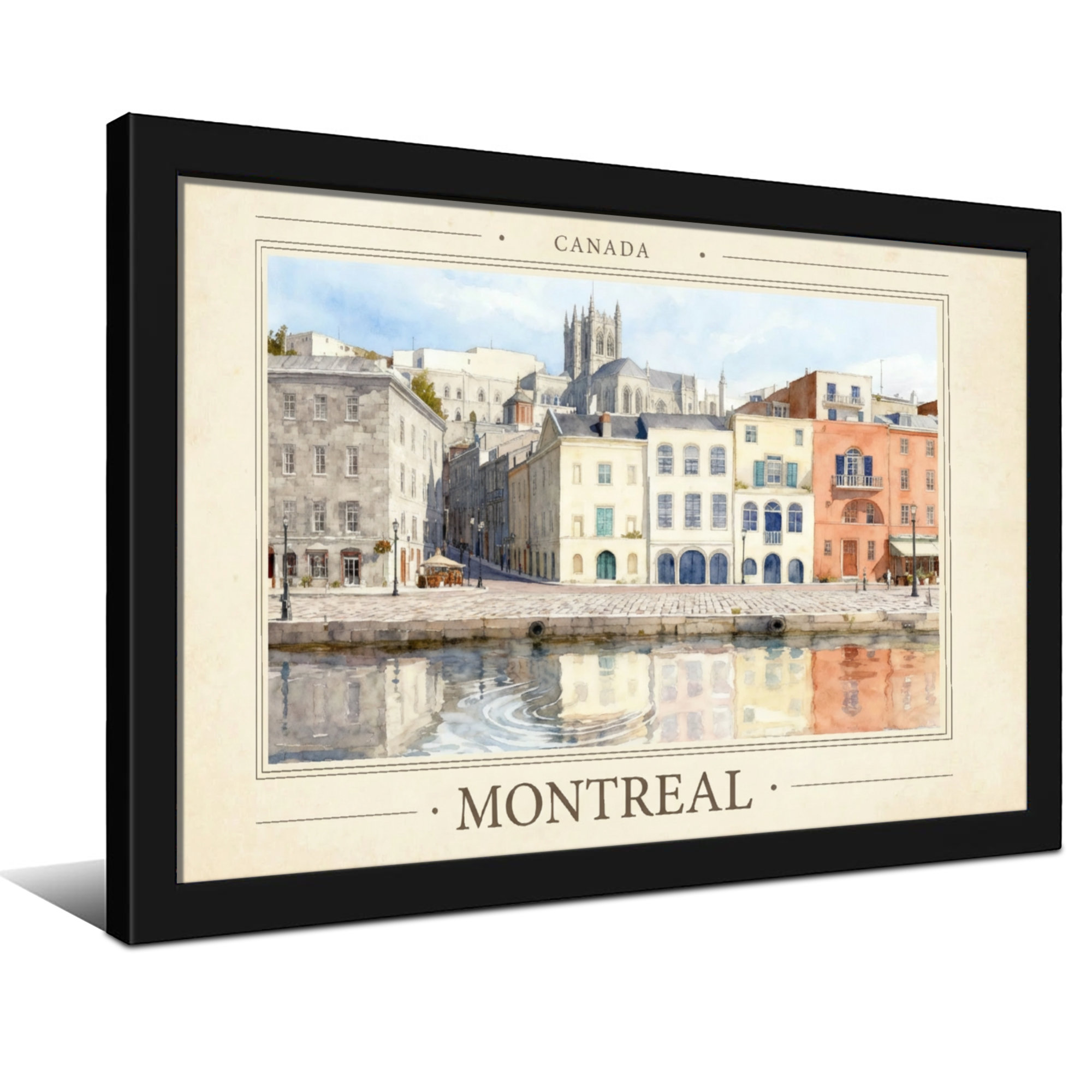 Winston Porter Scenic &Cityscapes Montreal Cityscape Watercolor Art ...