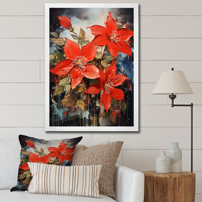 Poinsettias Flower Passion 1 II - Poinsettias Wall Art