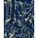 Indigo Addiction Toile Wallpaper Roll