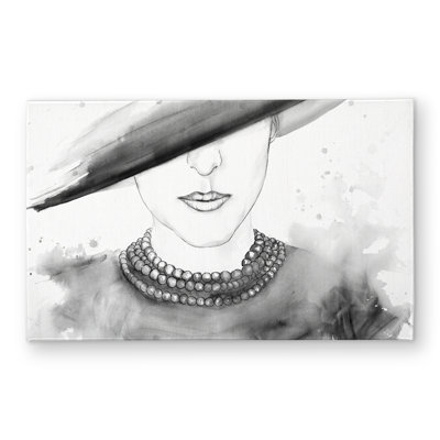 Mysterious Lady with a Hat Door Mat | Stylish Home Decor