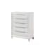 Commode finition perle blanche