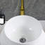 Lavabo vasque de salle de bain en céramique blanche avec surface hydrofuge, lavabo de salle de bain moderne facile à nettoyer