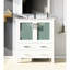 Meuble-lavabo blanc avec comptoir en céramique et robinet, l 28 po x H 32 po - haut 18,25 po P 30 po