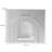 Black Manufactured Wood Freestanding Fireplace