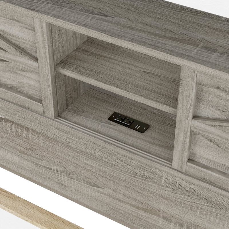 Platform Bed With Storage, Full / Double, Gray