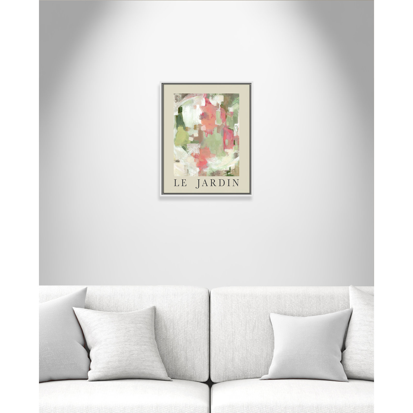 Botanical Poster Collection " Le Jardin " by Carol Robinson, No, 21.5" H x 17.5" W x 2" D, White Floater Frame