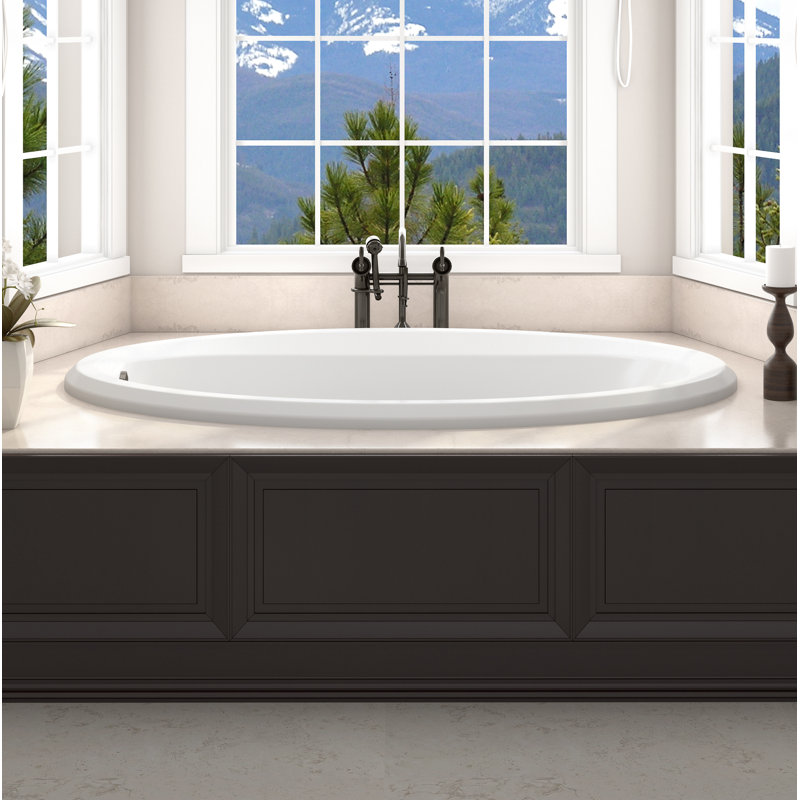 Signature® 72" x 36" Drop In Bathtub, White, Left