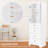 Storage Cabinet with 2 Doors and 4 Drawers for Bathroom, Office, Adjustable Shelf, MDF Board with Painted Finish, White