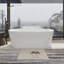 Baignoire de trempage autoportante en acrylique 59,05 po. X 27,56 po.